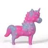 Fidget Brinquedos Rainbow Children Toy Decompression Silicone Unicorn Inflável Cavalo