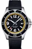Новые мужские часы с нержавеющей расточкой автоматические механические водонепроницаемые часы Черный желтый циферблат Движение резинового движения стальный сапфировый бизнес Montre de Luxe A192