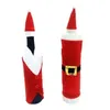 6 set lot Santa Claus Clothes for Wine Champagne Bottle Cover Year Party DIY Decor Christmas natal Dinner Table Decoration 201027