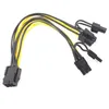 Splitter Power Cable PCI-E 6-PIN-код до 2x 6 + 2-контактный 2 х PCIE 8 (6 + 2) PCINT PCIE 8 (6 + 2) PIN-код материнской платы Графика видеокарты GPU VGA
