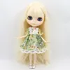 ICY DBS Blyth doll 16 BJD customized nude joint body with white skin glossy face girl gift toy 220707