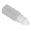50pcs 10mlソフト空のプラスチックスクイーズドロッパーボトル目滴液体容器ストレージ補充可能なトラベルボトル白い色220608
