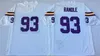 Rare 80 Cris Carter Jersey 88 Alan Page 93 John Randle Chris Doleman Chuck Foreman Violet Blanc Rétro Football Maillots Cousu Hommes