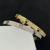 Braccialetti di gioielli di design di lusso Bracciale classico con lettere di diamanti in argento dorato per le donne Bracciali di marca di moda 4 stili con scatola