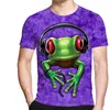 Men's T-Shirts Novelty Animal Frog Mens T Shirts Funny Loose Clothes Short Sleeve Fashion Oversized Printed O Collared Tshirt