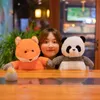 1PC 40cm Kawaii Plush Panda Fox Toy Lovely Animal Cushion Baby Kids for Baby Kids Sussen BirthdayXmas Gifts J220729のためのソフト人形