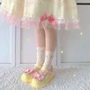 Kledingschoenen kawaii lolita dames Japanse stijl schattige boog knoop dames 2022 Mary Janes roze zomermode zapatillas mujer 220516