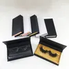 Wholesale 3D Mink Eyelashes Custom Print Black White Rectangle Magnetic Case Eyelash Packaging Box 220525