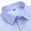 Koszulki męskie koszule Mens Długie rękaw Bawełniany biznes Business Krótka męska odzież Slim Fit Non-Ironing Solid White Bluemen's Vere22