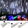 Stringhe Anno Meteor Shower Rain 8 Tubi LED String Light 20/30 / 50cm Impermeabile esterno per la decorazione del giardino della festa nuziale di NataleLED