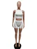 Sommer Damen Trainingsanzüge Hohe elastische Pit Strip Outfits Zweiteilige Shorts Set Designerkleidung Neuer Sport-Jogginganzug