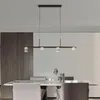 Pendant Lamps Luxury Living Room Lights Modern Minimalist Dining Bar Table Chandelier Nordic Long Strip Creative Design SensePendant