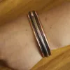 Ręką ręcznie robiona Indie 3 Kolorowa miedź 13 mm pleciony magnetyczny etniczny tybetański otwarty tyberek Regulowany Bangle Bangle Bangle