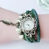 Polshorloges herenpolhorloge bladleer lederen pendelende kinderen retro dames bracelet dames watchwristwatches