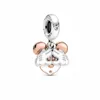925 Sterling Silver Beads Mouse Design And Love Heart Series Charm Fit Pandora Bracelet or Necklace Pendants Lady Gift Wholesale