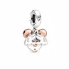 925 Sterling Silver Beads Mouse Design And Love Heart Series Charm Fit Pandora Bracelet or Necklace Pendants Lady Gift In Stock