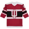 WSKT Özel Indiana Hoosiers NCAA Kolej Formaları Adam Herhangi Bir İsim Herhangi Bir Sayı Kaliteli Buz Hokeyi Vintage Jersey Kırmızı Siyah Alternatif S-4XL