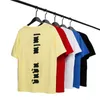 Designer Palm Mens Angels Vertical Letter T Shirt Top Men Women Summer Short Bat Sleeve Tees Tee Foaming Lettering T-shirt Summer Loose 5 Colors