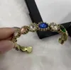 Hoogwaardige sieraden Open Clasp Bracelet ingelegd met kleur grote diamanten versie messing armband luxe bruiloft