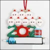クリスマスデコレーションフェスティブパーティー用品ホームガーデン2021装飾検疫装飾品1-9ヘッドDIYツリーペンダントアクセス
