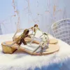 Elegante Cleo-kristallen Sparkling Rhinestone Dunne hoge hakken Sandalen Crystal Heel enkelband Wikkelende Renes Caovilla Dress Shoes Luxe Designer Sandalen 35-40