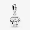 Castino in argento sterling al 100% femminile per perline fai -da -te in stile Bracciale Pandora Bracciale Angel Hearts