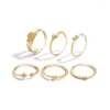 Wedding Rings 6x Boho Butterfly Star Stackable Finger Midi Pack Vintage Band Ring L5YB Wynn22