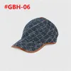 2024 야구 모자 볼 모자 베이지 색 캔버스 남성 여성 레터 레터 데님 모자 Casquett 200035 8 색 상자 #GBH-06 8 Colors