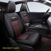 Varumärkesbroderi Badge Car Seat Covers för Honda Vezel HRV XRV 14 -19 Detalj Styling Auto Seat Waterproof Protector Cover Accessories