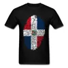 Herr T-shirts Sommar T-shirt Herr Dominikanska Republiken Flagga Fingeravtryck T-shirt Unika Herrkläder Vintage Toppar Independent Day Tees