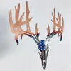 Decorative Objects & Figurines Wonderful Elk Metal Wall Artist Home Bedroom Door Decoration Hanging Statues Sculptures Art Craft Animal Deco