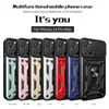Phone cases 2 in 1 shockproof protection For Samsung A73 A33 A53 A82 A32 A23 A22 5G with push pull camera close window car magnetic bracket ring protective cover