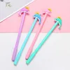 Гель -ручки 2pc Cartoon Crown Dolphin Pen Kawaii Learning Stationery Creative Writing Black Signature Exam Marker Office School Scool