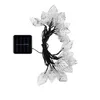Strängar Solarlampa LED -ljus 20 lampor järnbladsträng vattentät utomhus för jullandskap trädgård dekorerad