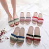 Suihyung Summer vlas slippers voor vrouwelijke mannen ademend comfortabele binnen huisschoenen gekleurde riem vrouwelijke casual glijbanen sandalen G220518