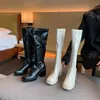 أحذية Boots Dress Shoes على المدى الطويل وخريف وينتر مربع جديد منصة مقاومة للماء 220823