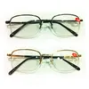 Modne okulary przeciwsłoneczne Ramki mężczyźni Kobiety szklanki czytania okulary metalowa półka optyczna -100 -150 -200 do -400 m002 Fashion