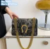 Borse a tracolla da donna all'ingrosso street fashion stampato portamonete per cellulare flip doppio interstrato borsa a catena moda personalità Joker borsa da donna serpente 1858 #