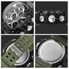 Sport Watch Dual Time Men Watches 50m Waterproectmale Clock Military för 1802d Shock Resisitant Gifts 220530