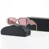 Mode rektangelsolglasögon för man Mode kvinna Unisex Designer Goggle Beach Solglasögon Retro Liten ram Lyxdesign Färg Valfri Toppkvalitet med box