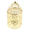 Candle Holders Metal Bird Cage Hollowed Flower Tea Light Holder Weeding Decor