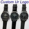 Personalized Customized Engraved With Your Name On Face Wristwatch Mens Womens Mesh Band Mans Womans Ladys Wrist Watch 220530