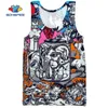 Sonspee 3d Art Print Anime Graffiti Hipster Abstract Tank Top Men's Summer Funny Casual Streetwear Muscle Sleeveless Vest Shirt 220622