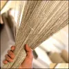 Cortinas de chuveiro acessórios de banheiro banheira jardim casa glitter corda de barbante cortina de cor sólida listra de cor branca em branco cinza linha clássica drape w