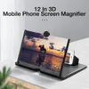 10 12 14 Inch 3D Mobiltelefonhållare Skärm Magnifier HD Video Amplifier Stand Bracket Movie Game Förstoring Folding Phone Desk Holders