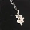 Pendant Necklaces Pendants Jewelry Letters K Q Couple With Crown Stainless Steel Tag Necklace King Dh5Bh