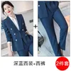 Women's Two Piece Pants Long Sleeve Women's Fall Slim Fit Fashion Blazer Commute Leisure Two-Piece Suit Formal Wear Beautician Work Clot