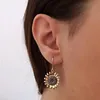 Dangle & Chandelier Women Vintage Sunflower Earrings Gold Flower For Female Engagement Wedding Drop Bijoux WholesaleDangle