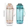 Nuova borraccia sportiva da 800 ml con cannuccia per escursionismo in campeggio Bottiglia trasparente in plastica trasparente senza BPA per uomo Bicchieri Consegna veloce EE