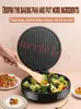 Electric Pizza Breakfast Pan Machine Oven Double-Sided Heating Automatic Power-Off Deepening Pancake Waffle Sandwich Home Commercial